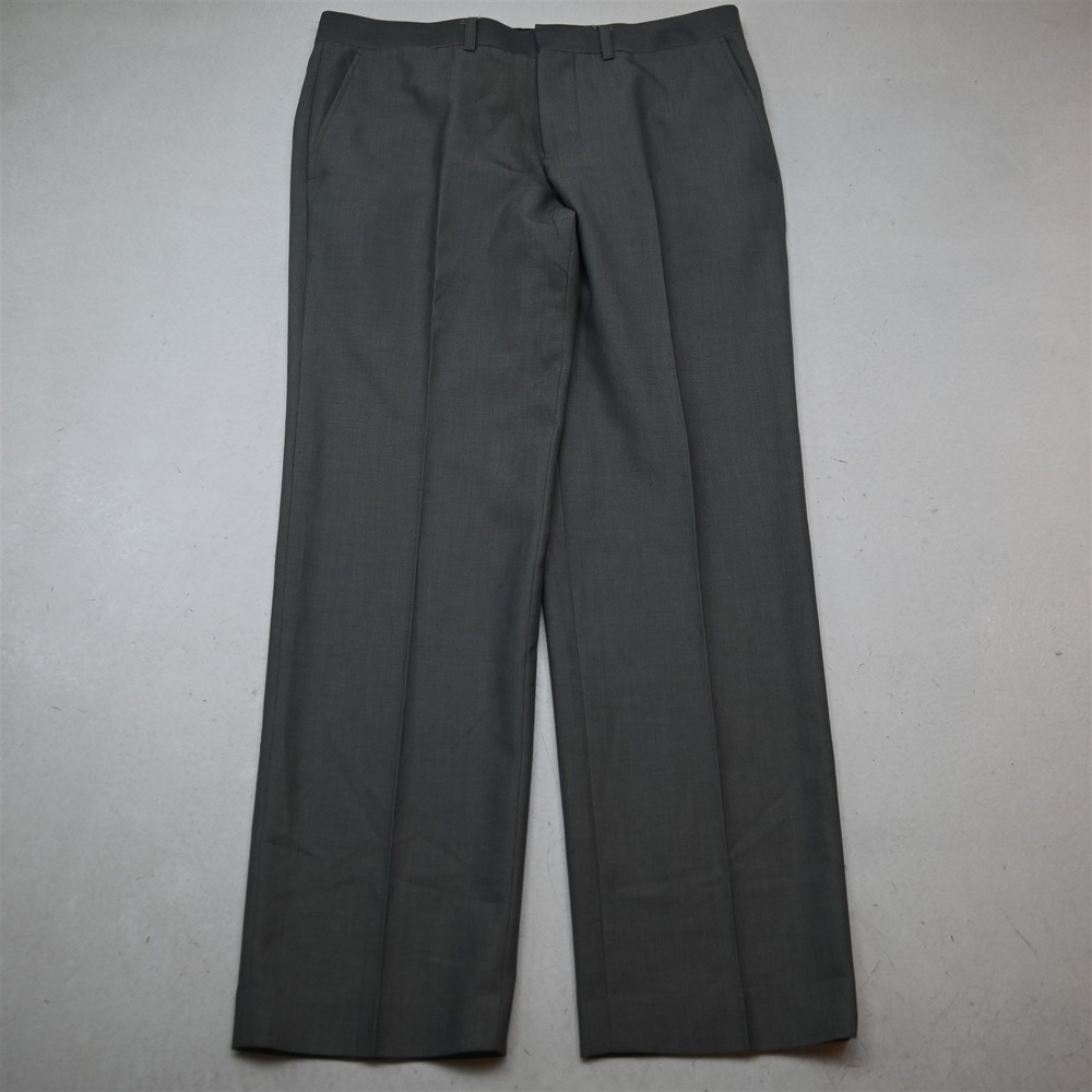J Ferrar 32x29 Gray Flat Front Slim Dress Mens Pants